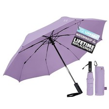 UV Travel Umbrella for Sun Protection  Rain, Compact Windproof Folding, Purple