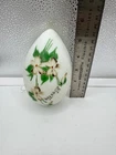Vintage Handblown Milk Glass Easter Egg Hand Painted