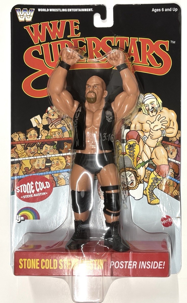 LJN WWE Superstars Stone Cold Steve Austin 8” Figure CHASE BLACK