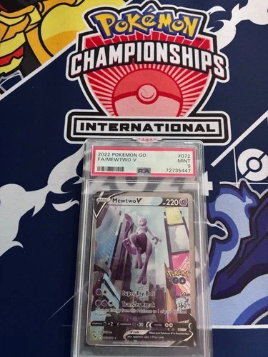 Mewtwo V (Alternate Full Art) 072/078 Pokémon GO Holo PSA 9