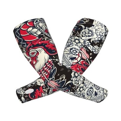 Gardening Sleeves For Women Men, Farm Sun One Size Tattoo Skull Floral Snake