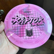 DISCRAFT PAUL ULIBARRI 2022 ESP TOUR SERIES RAPTOR DISC GOLF DRIVER 173-4G PK/BK