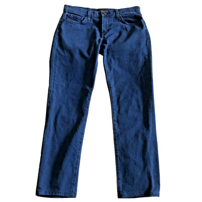 Blue Denim Jeans Classic Straight Leg Mid Rise Women s Casual Everyday Pants