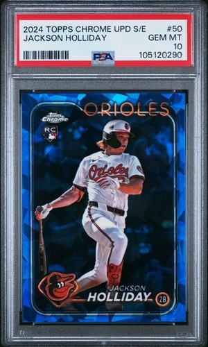 2024 Topps Chrome Update  Sapphire - Jackson Holliday #USCS50 (RC) - PSA 10