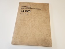 Roland U110 PCM Sound Module Synthesizer Owners Manual