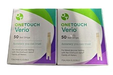 LifeScan One Touch Verio Test Strips 2 Sealed Boxes of 50 expire 8/31  11/30/26