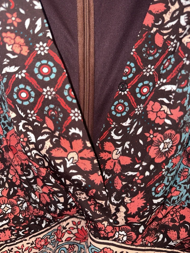 eShakti Wayward Fancies Women’s 2X 22W Floral Paisley Maxi Dress Long Wedding - Image 3 of 4