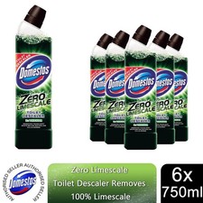 Domestos Zero Limescale Toilet Descaler Removes 100% Limescal 750 ml, 6 Pack