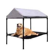 Elevated Dog Bed with Canopy, Outdoor Dog Bed with Removable Shade Tent for S...
