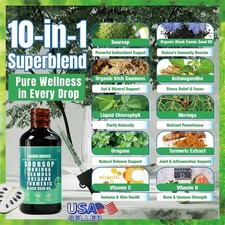 Soursop Bitters Liquid Drops 10 in 1 with Sea Moss, Moringa, Turmeric, Black See