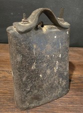 Metal Antique Handmade Cow Bell Rust On Inside Large 7.5"x4.5"x3.5"