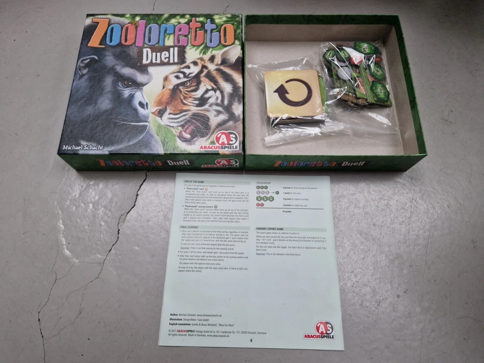 ZOOLORETTO DUELL BY ABACUS GAMES BOARD GAME COMPLETE 2017 RARE - Image 3 of 4