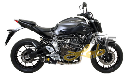 KOMPLETTE AUSPUFF ARROW TIEFE VERSION MIT KAT EURO4 ALLU DARK YAMAHA MT-07 14-20