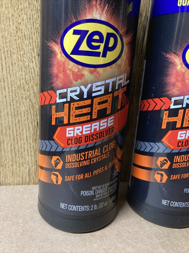 2 Pack Zep 32 Oz. Crystal Heat Drain Opener New eBay