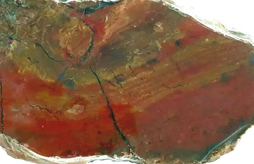 Rojo, amarillo, naranja, marrón, losa de jaspe 4,04 oz 9,1 mm sin pulir cableado áspero - Imagen 3 de 11
