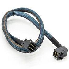 New Mini SAS HD SFF-8643 to SFF8643 Server Straight / Angle Raid Data Cable 0.5M