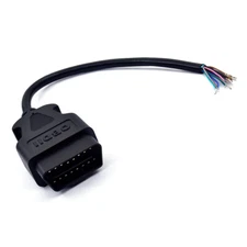 OBD2 16Pin Male Plug Connector For ELM327 Extension Adapter OBD Open Cable