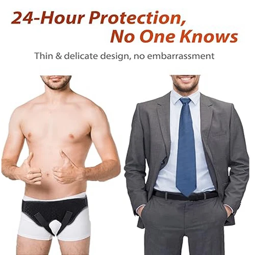 Unisex Leistenbruch Stützgürtel Doppelleistenbruch Schmerzlinderung Traversenbandage - Bild 13 von 27