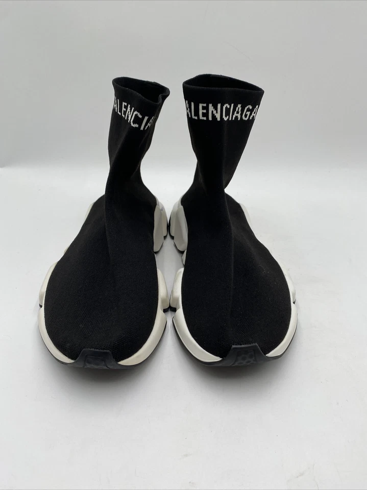 Women’s Balenciaga Speed Trainer Sneakers Black Size 10 - Image 2 of 4
