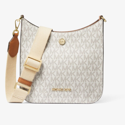 Latest Michael Kors BRILEY Vanilla Logo Small PVC Messenger Crossbody Bag Purse