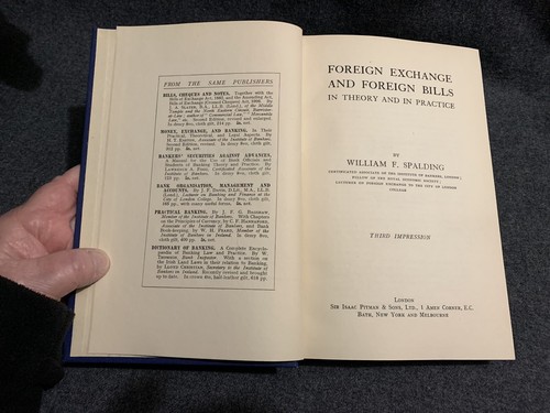 Foreign Exchange and Foreign Bills 1916 W F Spaulding WWI Excellent Condition - Picture 6 of 11