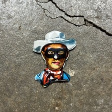 Vintage Lone Ranger Cowboy Cutout Pin Made In Japan 1 3/4