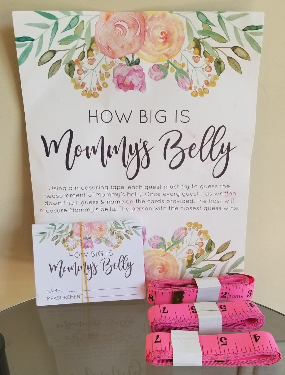 Guess Mommy's Belly Pregnancy Tummy Size Game Baby Shower Game