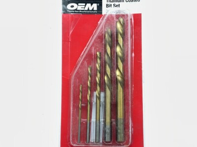 OEM Tools 25771 Left Hand Titanium Coated Drill Bits - 19/64 1/4 5/32 1/8 1/16''