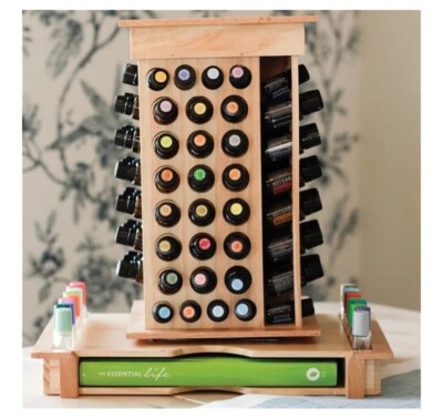 Wooden shelf type - Rotating essential oil rack display - vertical | eBay