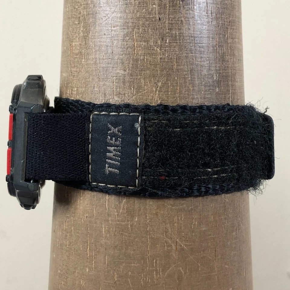 Reloj Digital 35mm De Colección Años 90 Timex Ironman Triatlón Hombres Negro Nylon Cuarzo 8 1/4" Foto 3 de 4