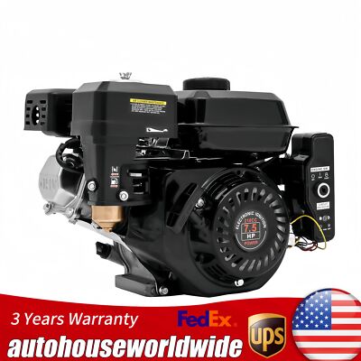 4-Stroke Gasoline Engine Motor 7.5 HP Electric Start Air Cooled Gas Engine Black