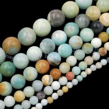 4/6/8/10/12mm Natural Multi-Color Amazonite Round Gems Loose Beads 15'' Strand