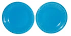 2 Homer Laughlin Fiesta Salad Plates ~ Peacock Blue Dessert Plate ~ USA by HLC
