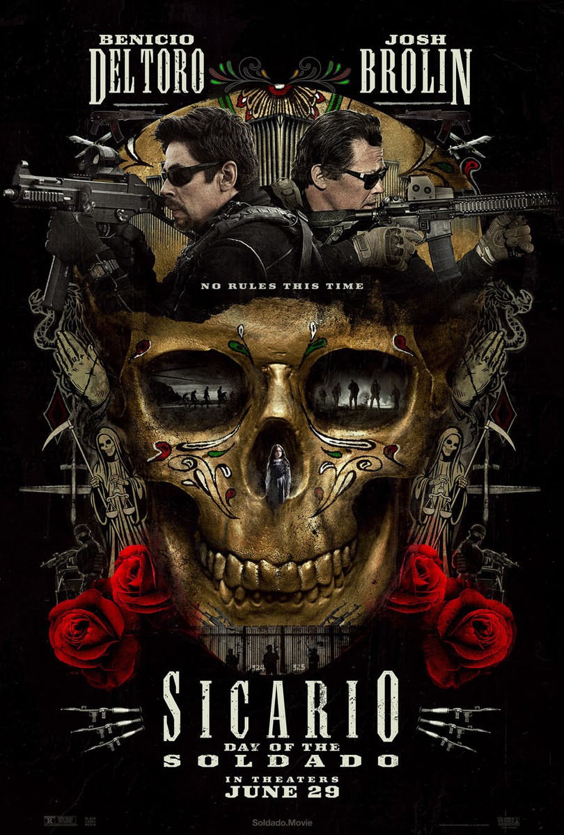 SICARIO DAY OF THE SOLDADO MOVIE POSTER 2 Sided ORIGINAL VF 27x40