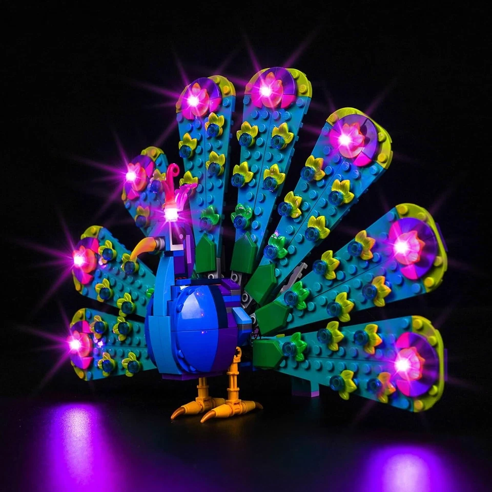 BrickBling LED Light Kit for LEGO Creator 3-in-1 Exotic Peacock 31157 (Standard)