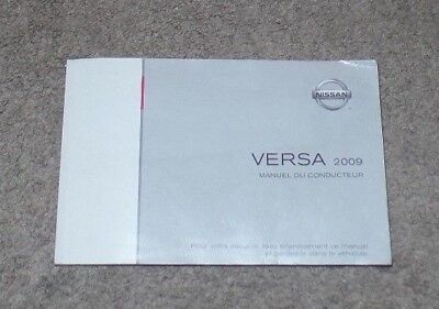 2009 Nissan Versa Owners Manual User Guide Book in FRENCH | eBay