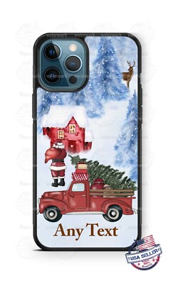Santa Claus Deliver Christmas Gift Holiday Phone Case For iPhone Samsung Google