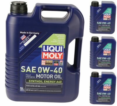LIQUI MOLY 0W-40 SAE Full Synthetic Synthoil Engine Motor Oil Set A40 8 Liters