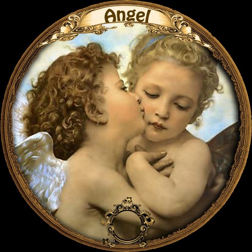talismano angelo custode puttino d'amore bacio amuleto ciondolo collana pendente - Picture 5 of 24