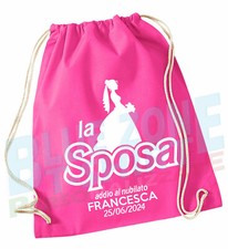 Addio al Nubilato Sacca Zainetto la Sposa Personalizzata con Nome e Data Evento