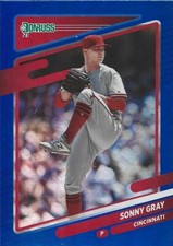 2021 Donruss Holo Foil Blue 74 Sonny Gray - Cincinnati Reds