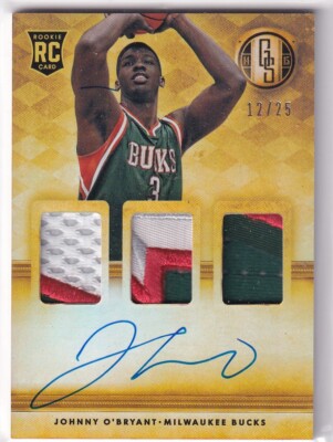 2014-15 Panini Gold Standard NBA No. 297 Johnny O'Bryant On-Card Auto Patch /25