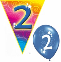Kindergeburtstag Deko Set Geburtstag-S Party 2 Jahr Dekoration Girlanden Ballons