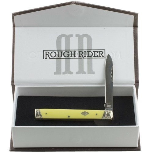 Rough Rider Trapper Taschenmesser – Gelber Kunststoffgriff, Geschlossen 10.48 Cm, 2 Klingen