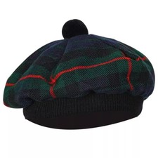 Men's Gun Tartan TAM o' SHANTER Bonnet Beret Balmorals Tartan Tammy Hat