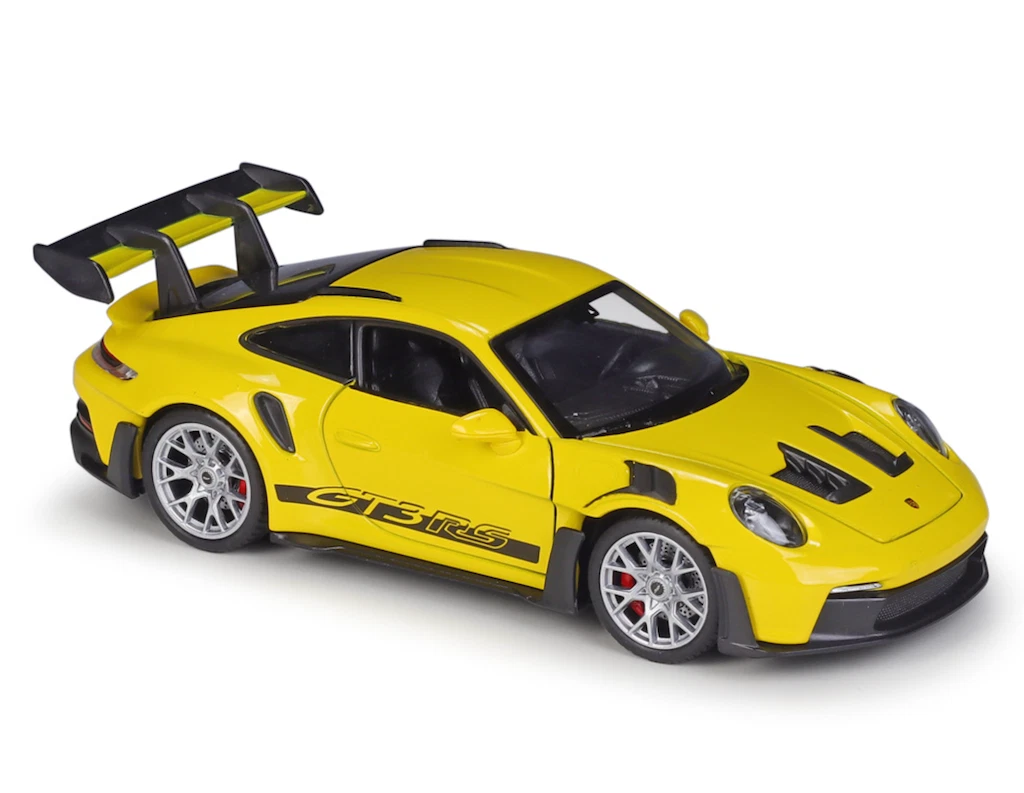 WELLY Porsche NEX イエロー WELLY 1:24 Yellow 911 992 GT3 RS Racing Sports Model Diecast