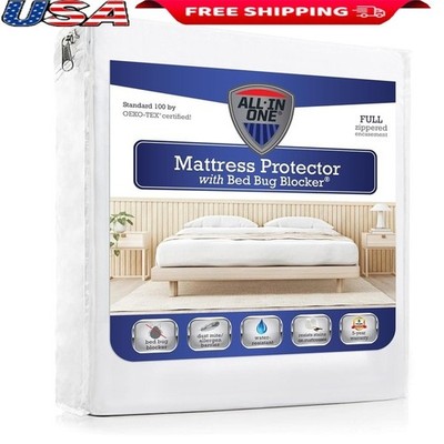 Waterproof Mattress Protector Triple-Seal Barrier Stain Resistant Eco Certified