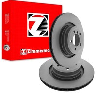 2X Zimmermann Coat Z Bremsscheiben 370Mm AußEnbelÜFtet Hinten Passend FÜR BMW 7