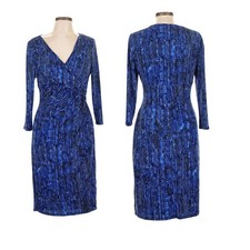 Lauren Ralph Lauren Print Jersey Faux Wrap Dress. Size 12.