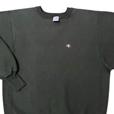 Vtg 90s Olive Green Champion Reverse Weave Crewneck Sweatshirt Sz XL Blank Mint